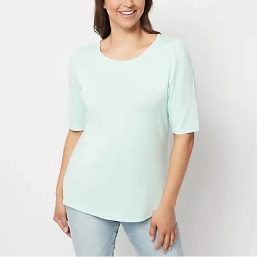 Belle by Kim Gravel TripleLuxe PimaโElbow SleeveโTop